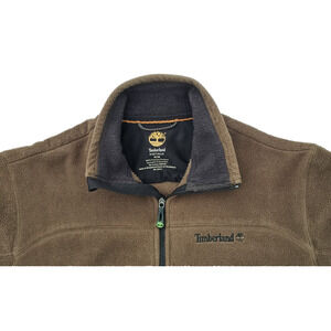 Timberland Men's 1/4 Zip Brown Fleece Pullover Polyester Sweatshirt Size Medium